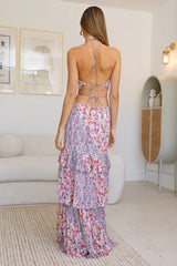 Sweet Sylvan Halter Maxi Dress Floral