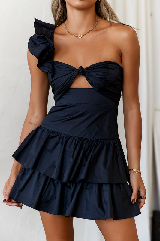 HOMECOMING - Ruffled Out Dress Black