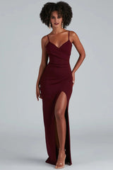 Sasha Formal High Slit Wrap Dress