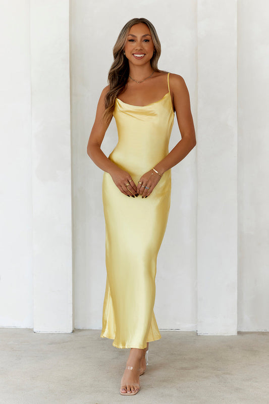 DEAR EMILIA Your Style Points Maxi Dress Yellow