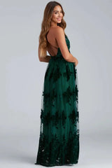 Formal Flocked Velvet Dress