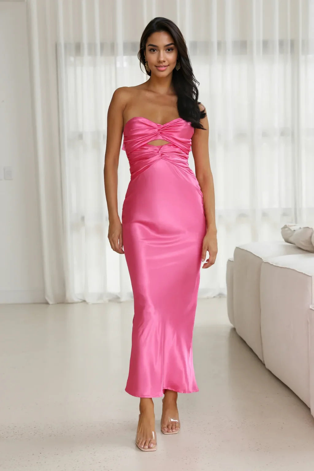 The Fun Girlie Maxi Dress Hot Pink