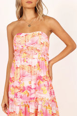 Arianna Strapless Dress - Pink Scenic