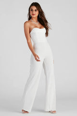 New Fling Crepe Strapless Jumpsuit