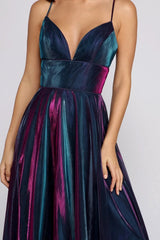 Formal Iridescent Metallic Dress