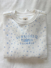 Snowflake Sunkissedcoconut Embroider Sweatshirt