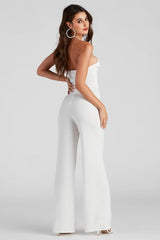 New Fling Crepe Strapless Jumpsuit