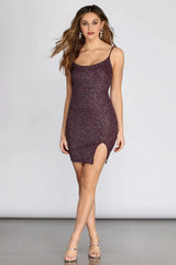 Shine Through Glitter Mini Dress