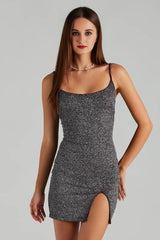 Shine Through Glitter Mini Dress