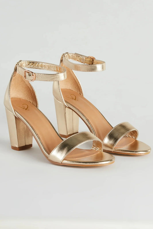 Star Struck Metallic Block Heels