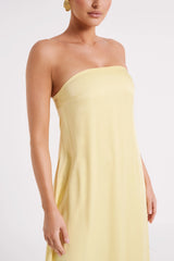 Luisa Strapless Maxi Dress - Lemon