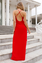 Boat Parties Maxi Dress Red