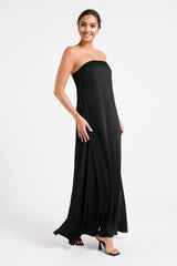 Luisa Strapless Maxi Dress - Black