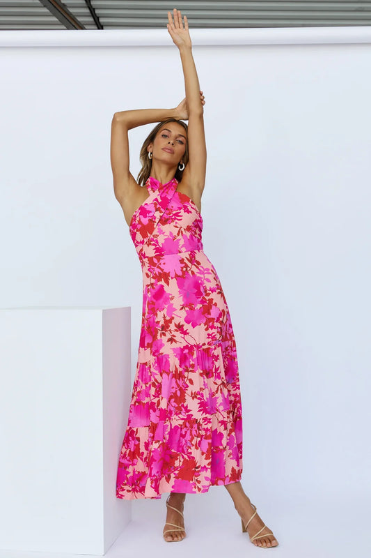 Love Loop Midi Dress Fuchsia