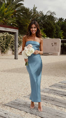 Gisele Maxi Dress - Steel Blue