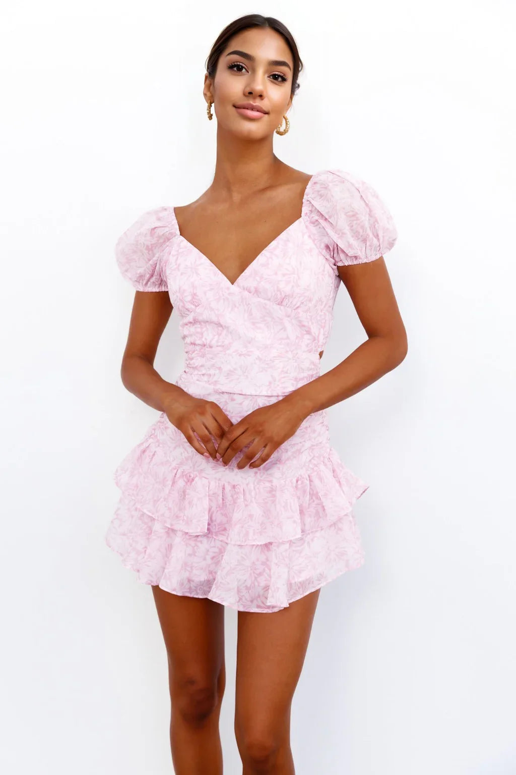 Cute Gaze Dress Pink