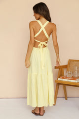 Blink Twice Maxi Dress Yellow