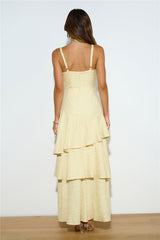 Red Carpet Entrance Maxi Dress Lemon