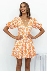 Optimistic Sights Dress Orange