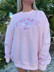 Light Pink Candy Cane Wonderland Sweatshirt