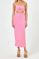 LSpace | Kierra Strapless Midi Dress - Guava Pink