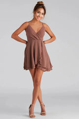 Flutter Away Layered Skater Dress