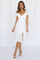 Stunning Stella Midi Dress White