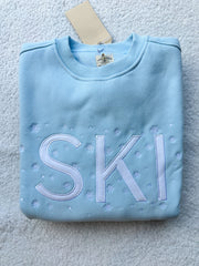 Icy Blue Ski Snowflake Sweatshirt