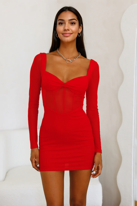 Dark Glow Dress Red