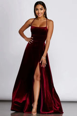 Lace Up Evening Gown