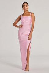 Backless High Slit Slim-Fit Formal Dress