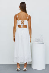 Sunny Times Midi Dress White