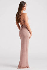 Formal Glitter Long Dress