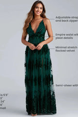 Formal Flocked Velvet Dress