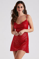 Glitzy Moves Sequin Mini Dress