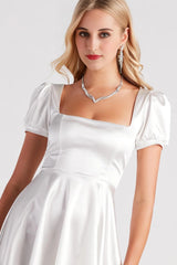 Sweet Victory Satin Skater Dress