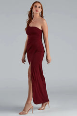 Iris One-Shoulder Crepe Dress