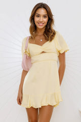 Glistening Times Dress Yellow