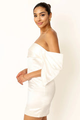 Nisha Strapless Mini Dress - White