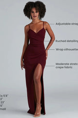 Sasha Formal High Slit Wrap Dress