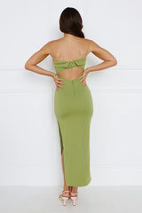 Hot Blooded Maxi Dress Green