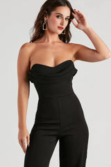 New Fling Crepe Strapless Jumpsuit