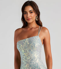 Karla Sequin Iridescent Bodycon Party Dress