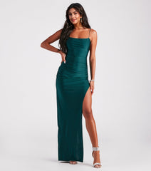 Michelle High-Slit Formal Dress