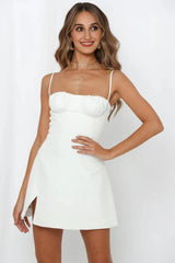 Looking For A Good Time Dress White