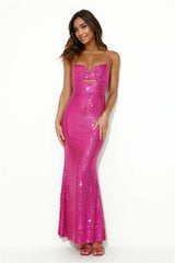 True Spark Sequin Maxi Dress Pink