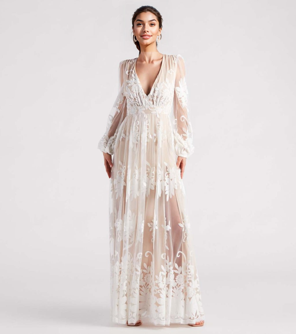 Evelyn Formal Plunge A-Line Dress