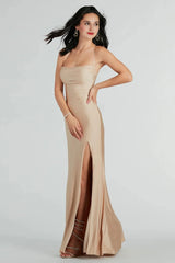 Quincy A-Line High Slit Formal Dress