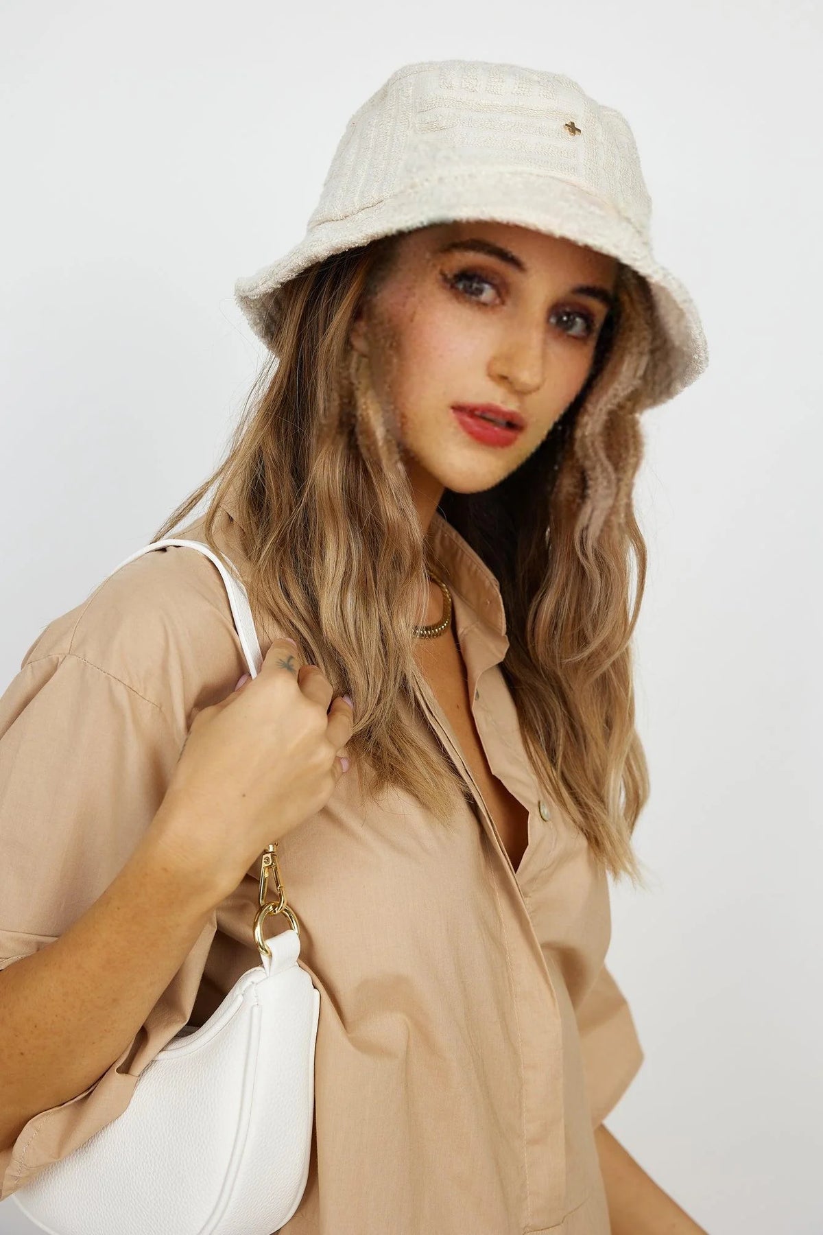 Soleil Hat Beige Towelling