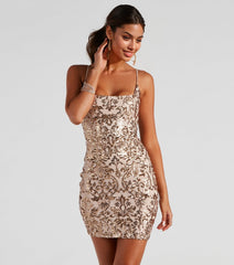 Leila Sequin Bodycon Mini Dress